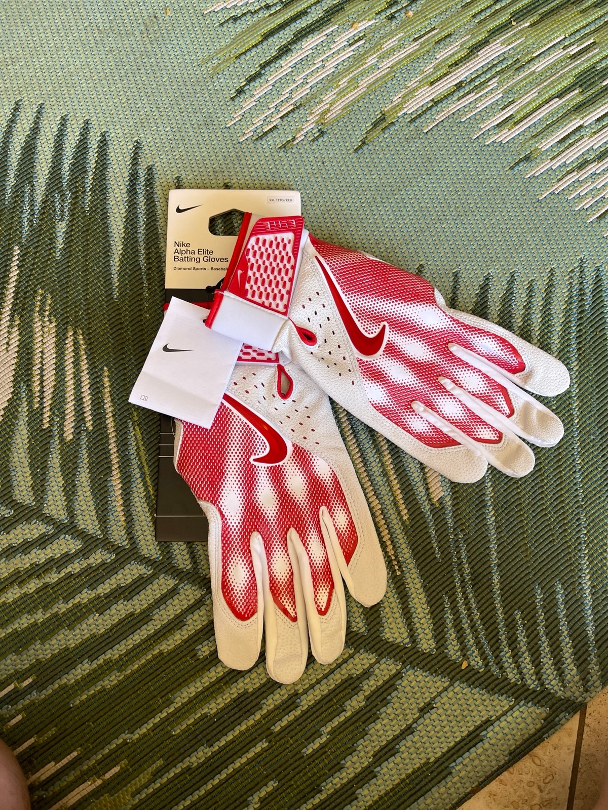 Nike alpha elite batting gloves XXL red