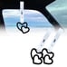NEW 2PCS DOUBLE LOVE HEART BLACK JDM TSURIKAWA RING White Handle Strap Drift