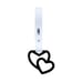 NEW 2PCS DOUBLE LOVE HEART BLACK JDM TSURIKAWA RING White Handle Strap Drift