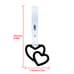 NEW 2PCS DOUBLE LOVE HEART BLACK JDM TSURIKAWA RING White Handle Strap Drift