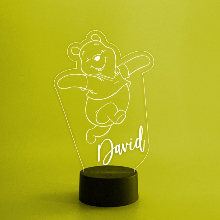 Winnie the Pooh Personalized 3D LED Night Light w/Remote