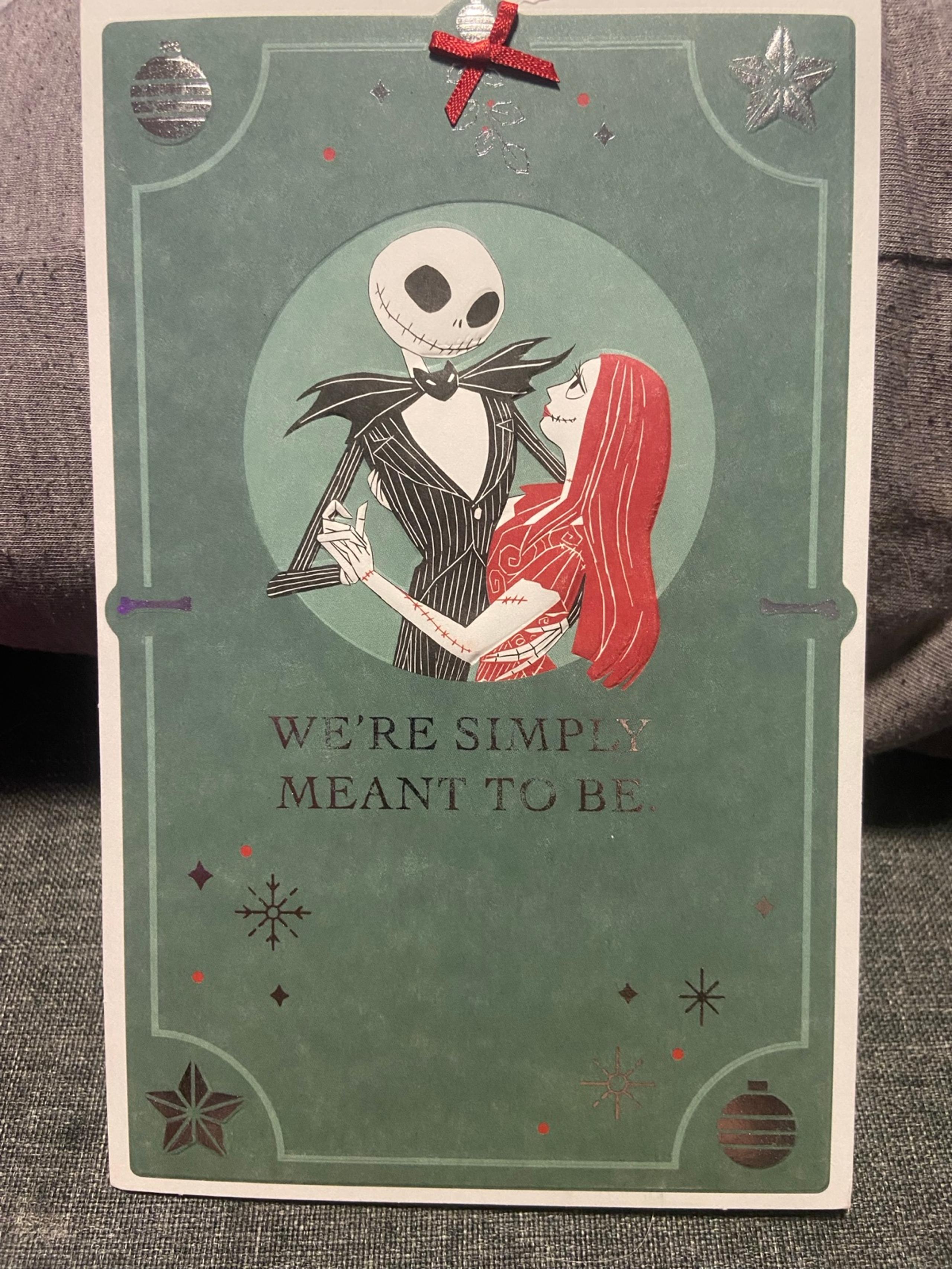Nightmare Before Christmas NBC Meant To Be Christmas Card. Love. NEW