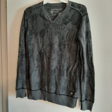 Guess Mens Vintage sweater Rocker Gothic biker size Medium