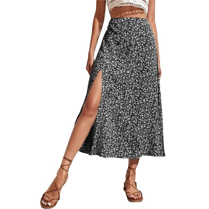 Pleated Midi Skirt