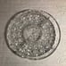 CRYSTAL ROUND SALAD DISH WITH 4 SEGMENTS AND ONE IN THE CENTER 10 X1.5 zz