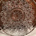 CRYSTAL ROUND SALAD DISH WITH 4 SEGMENTS AND ONE IN THE CENTER 10 X1.5 zz