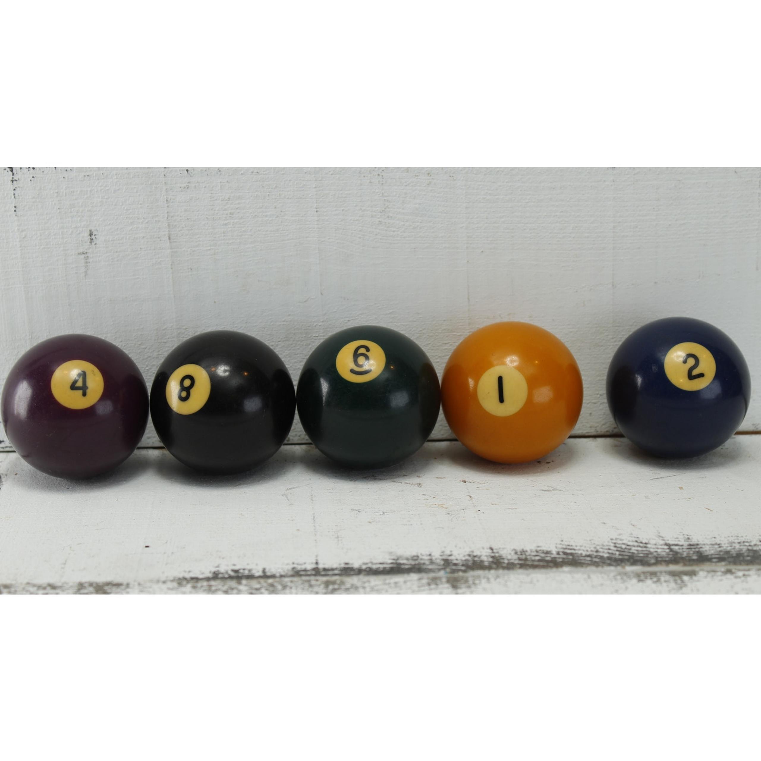 Vintage  Pool Billiard Balls 2.25" Lot of 5 Replacement Decor