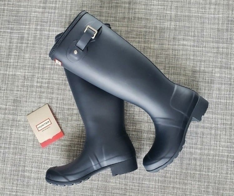Authentic Hunter original tour boots navy 36 foldable packable