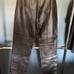 CLIO Vintage High Waist Genuine Black Leather Pants Side Zip Straight Leg Size 8