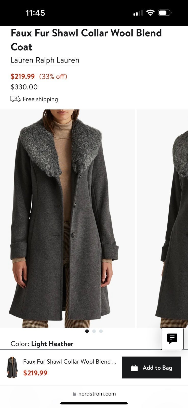 Ralph Lauren Faux Fur Coat