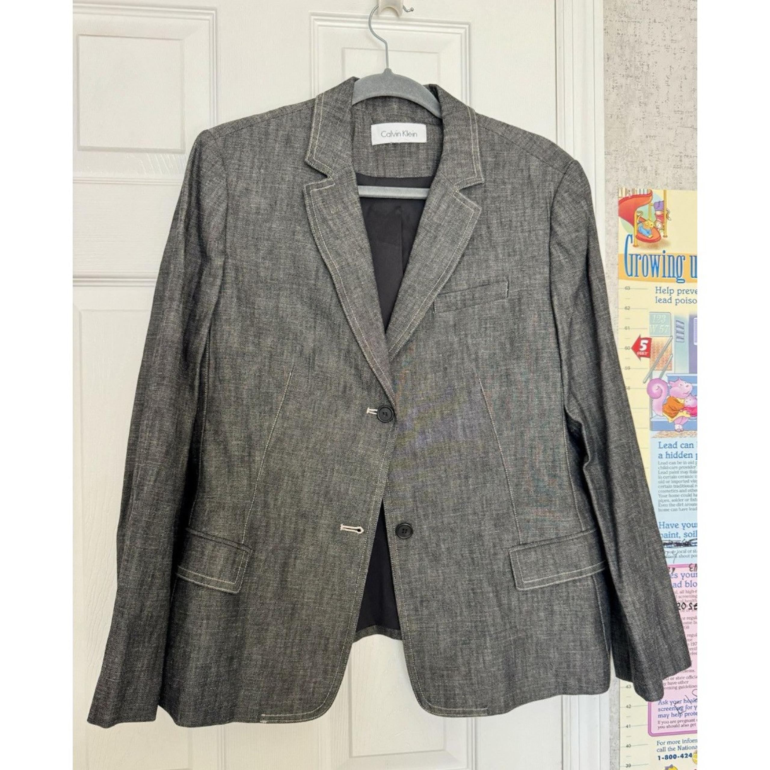 Calvin Klein Women’s Cotton Grey Blazer Size XL