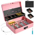 Large Pink Cash Box With Combination Lock