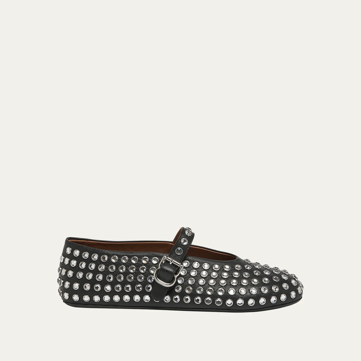ALAIA STRASS LAMBSKIN BALLET FLAT SIZE 38