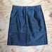 100% black leather skirt