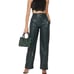 Maniere De Voir NWT Forest Green Vegan Leather High Waisted Pants Size 10 Zipper