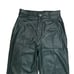 Maniere De Voir NWT Forest Green Vegan Leather High Waisted Pants Size 10 Zipper