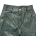 Maniere De Voir NWT Forest Green Vegan Leather High Waisted Pants Size 10 Zipper