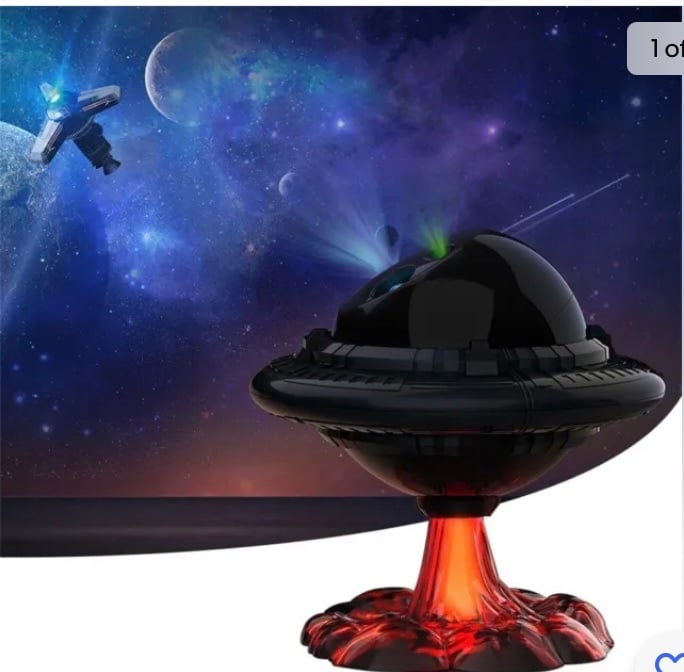 UFO Galaxy Starry Star LED Projector Night Light For Bedroom Party Decoration.