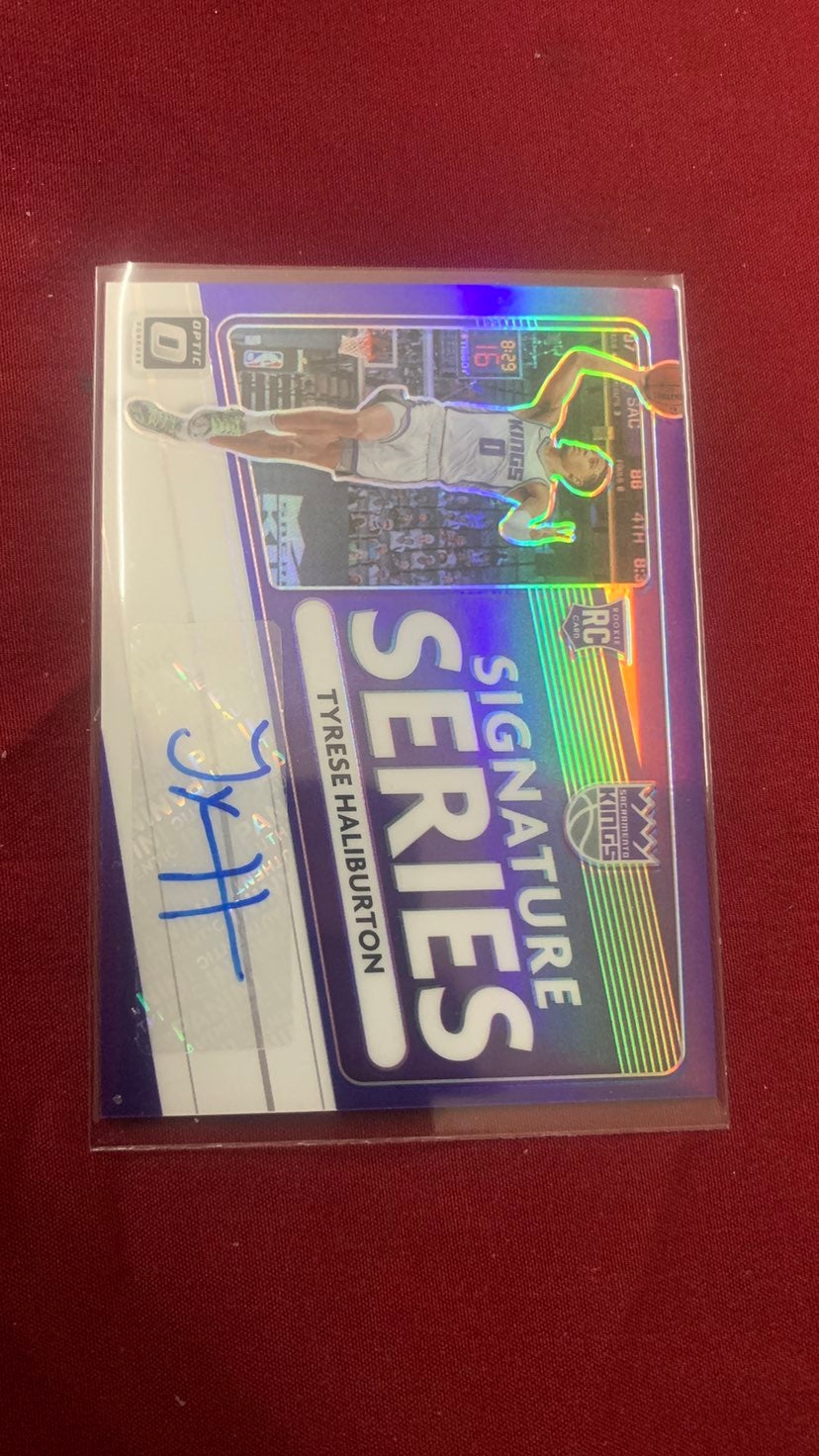 Rare optic tyrese haliburton signiture series