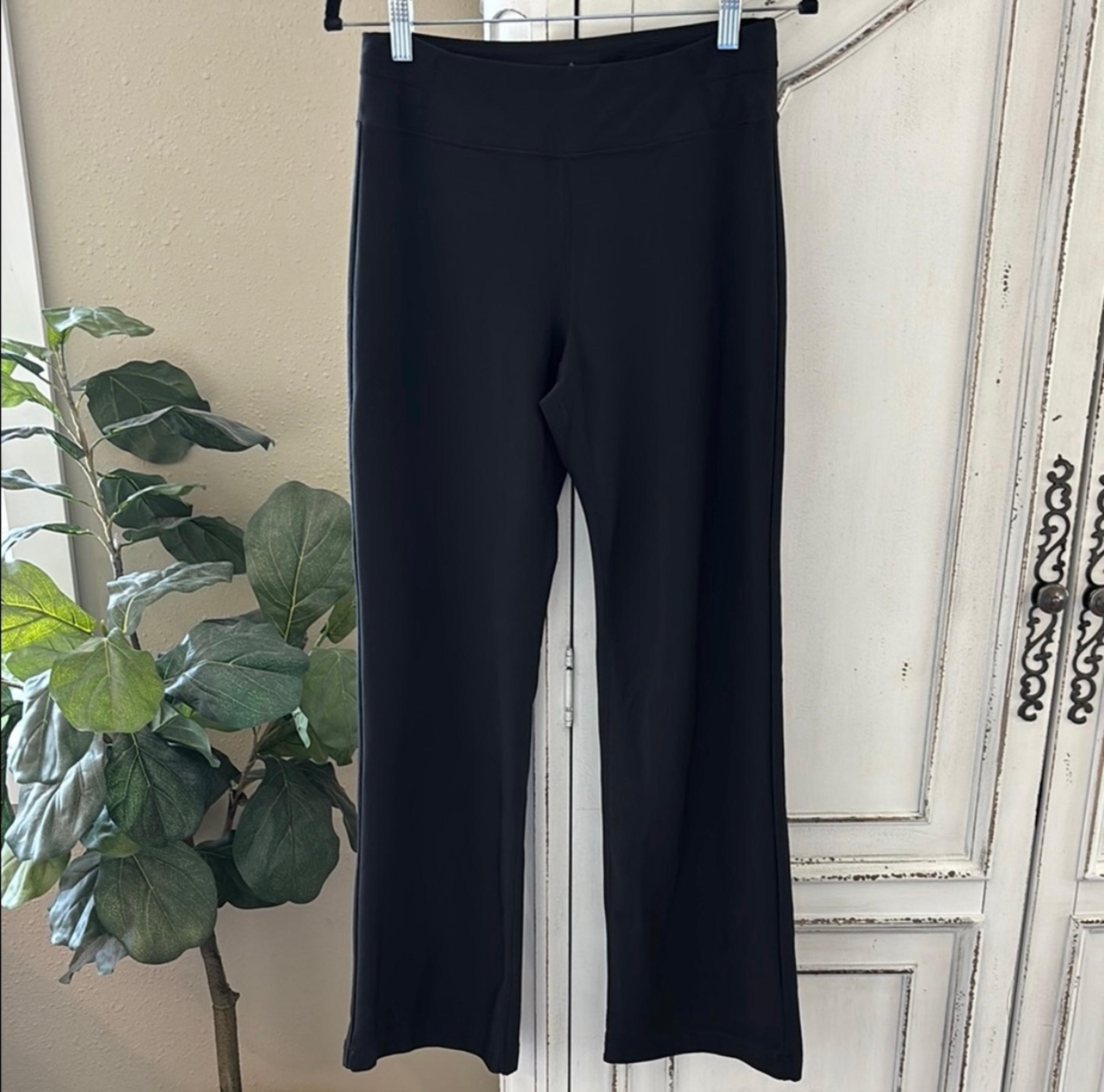 prAna Women's Pants Bootcut Leggings Black Yoga Pants Stretchy Pull On Sz Medium
