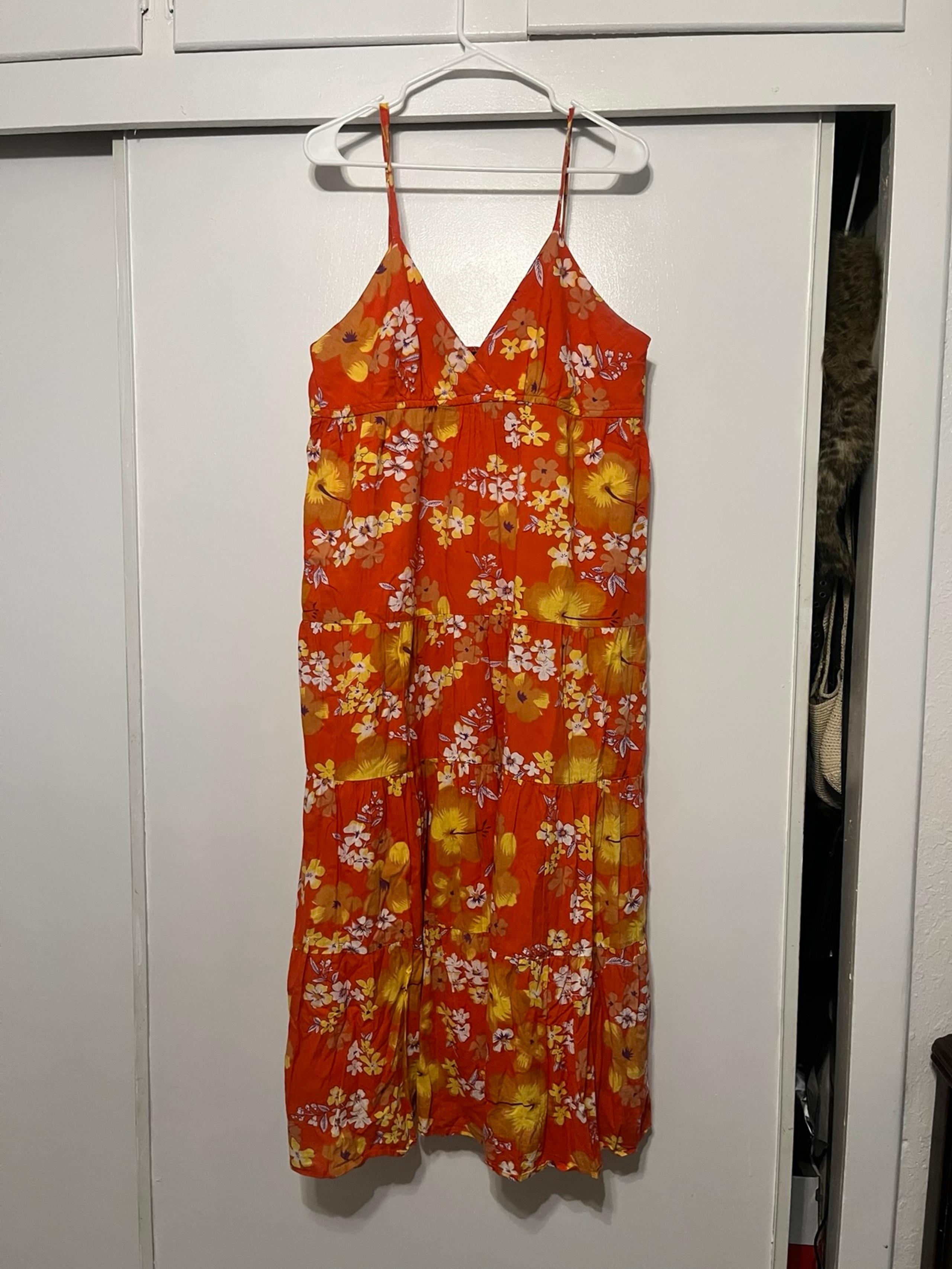 Speed Control Orange Floral Maxi Dress