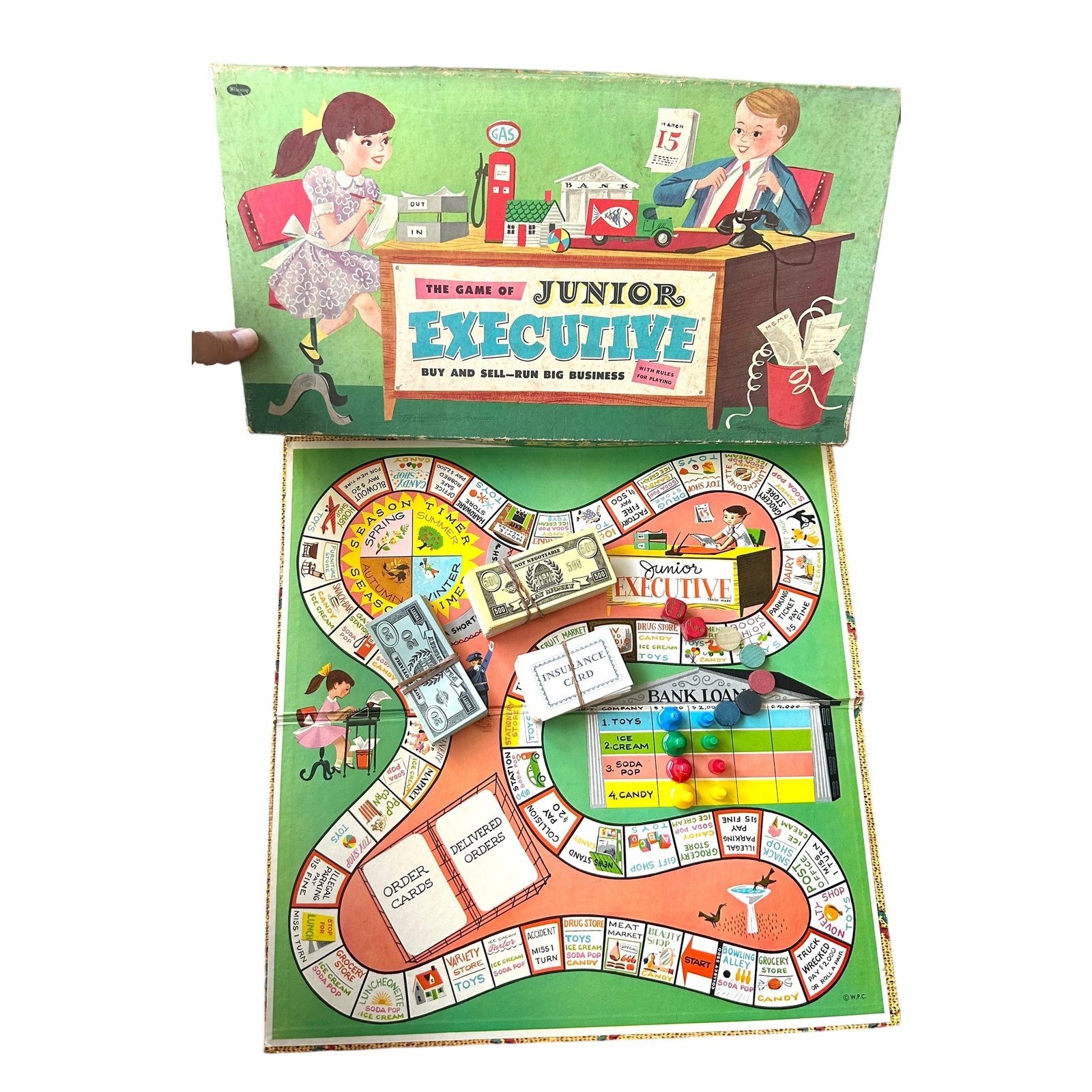 1955 WHITMAN No. 4720:100 THE GAME OF JUNIOR EXECUTIVE BOARD GAME