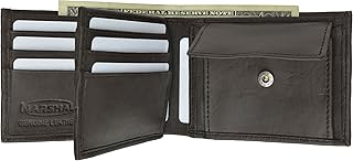 New Dual ID Window Mens Leather Wallet Brown