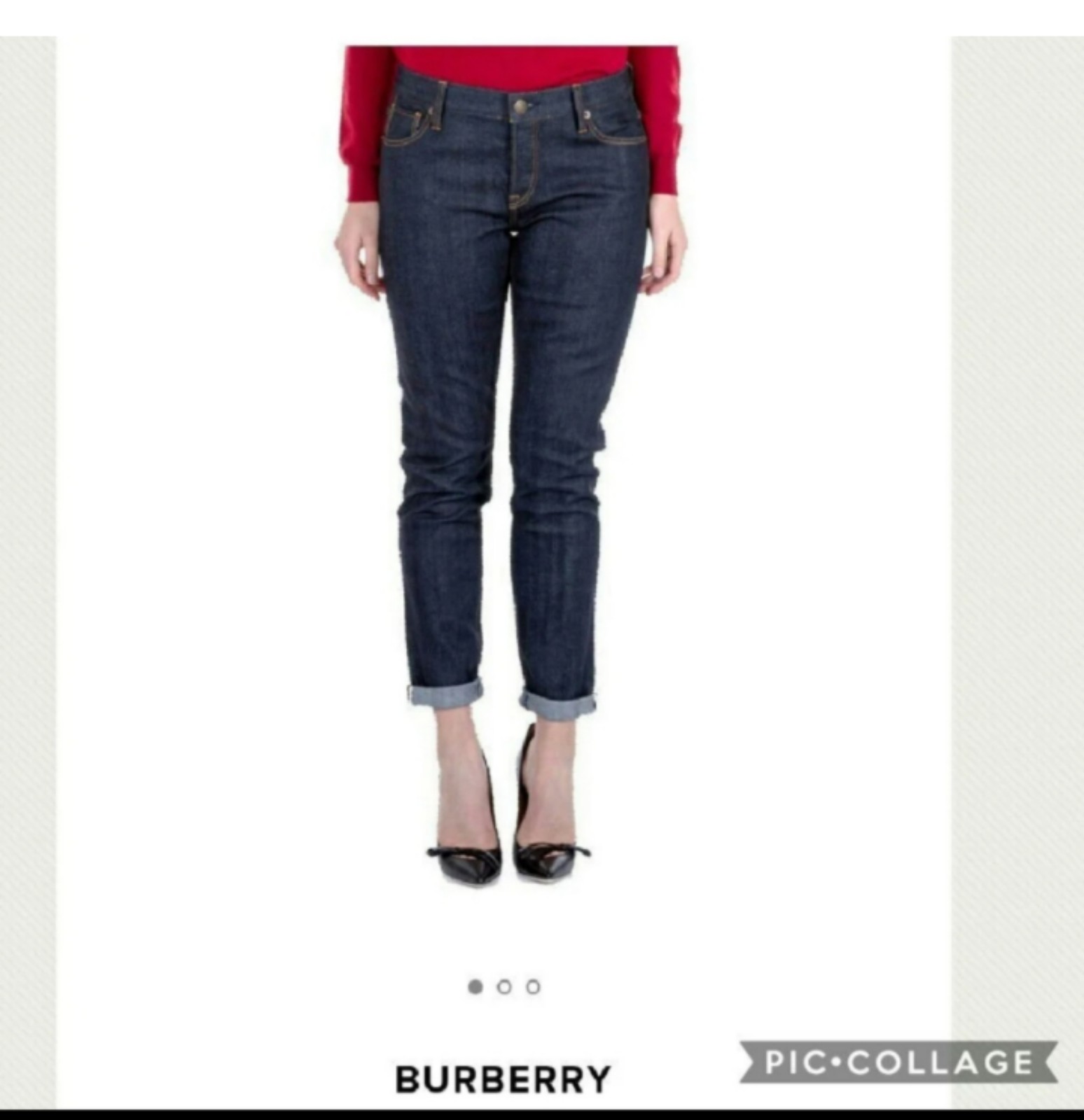 EUC Burberry 375 Dark Wash Logo Lines Luxury Jeans sz 6/27