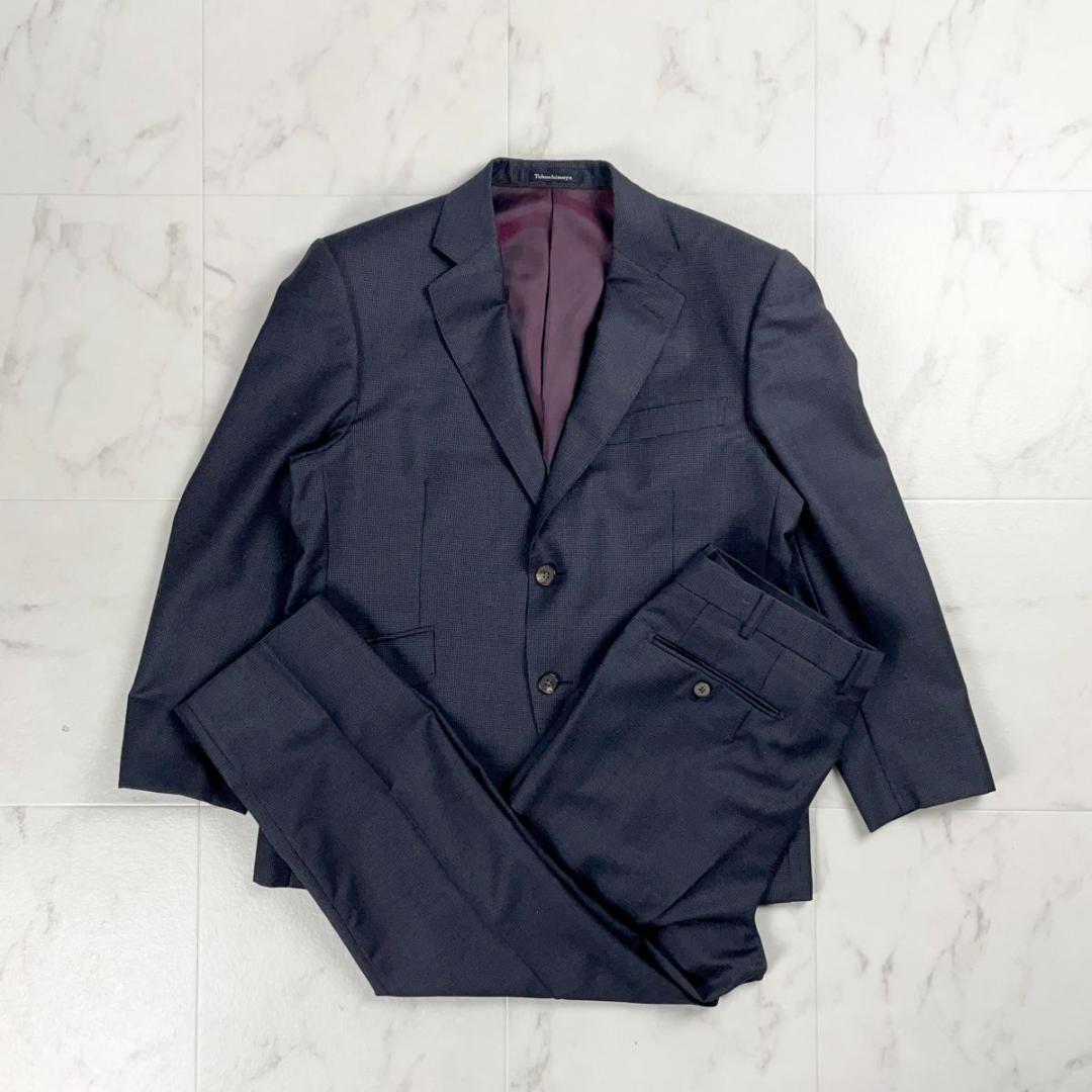 Excellent Condition Takashimaaya Houndstooth Suit Set, Dark Gray, XS Equivalent *BD132