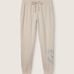 VS PINK Campus Pullover Hoodie & Jogger Set Vanilla with Glitter Shine Logo XXL