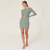 Aya Muse Like New Turquoise Cut Out Dress Texture Rich Mini Dress Size Medium