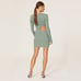 Aya Muse Like New Turquoise Cut Out Dress Texture Rich Mini Dress Size Medium