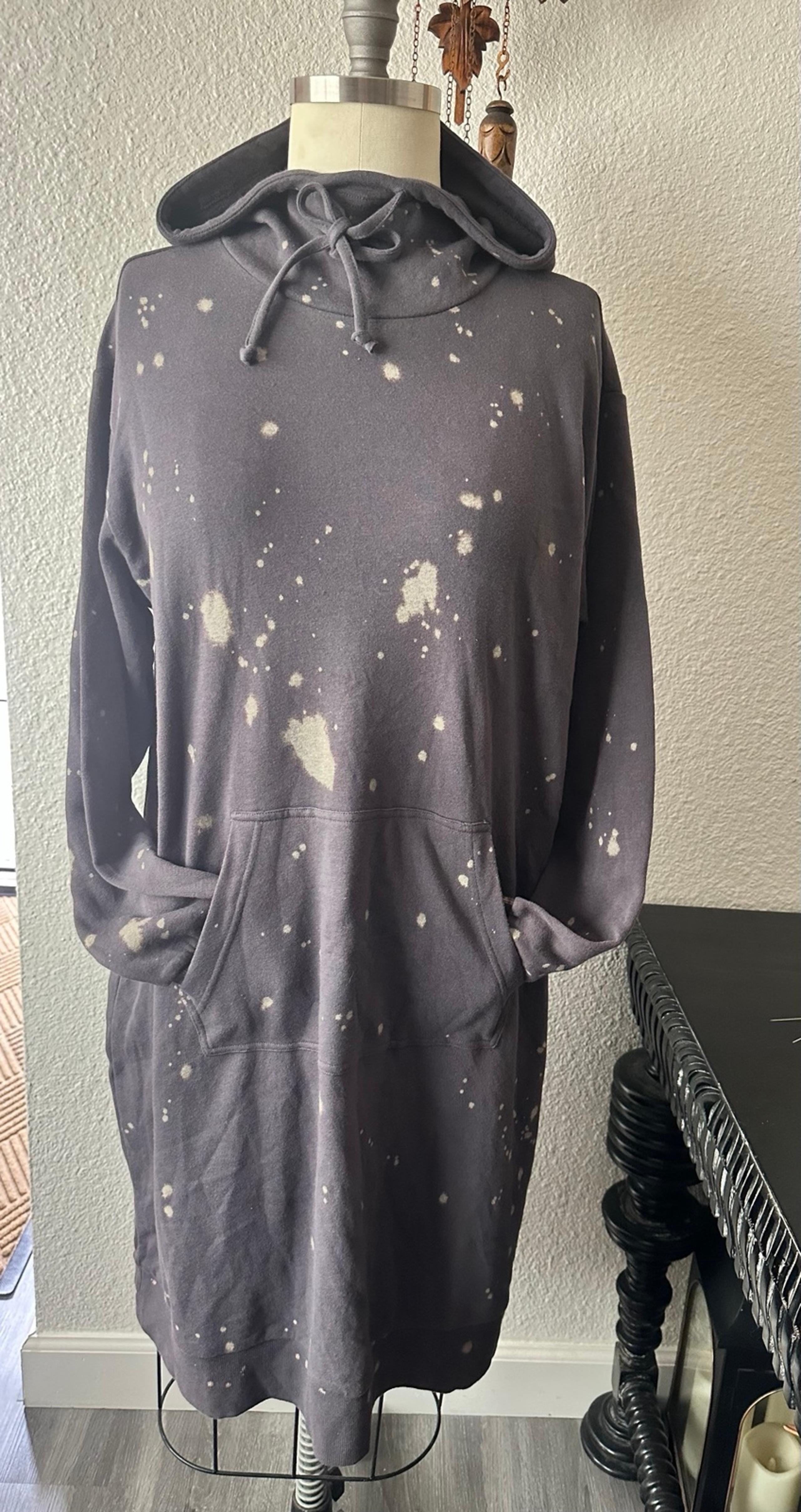 Black wash sweatshirt dress
