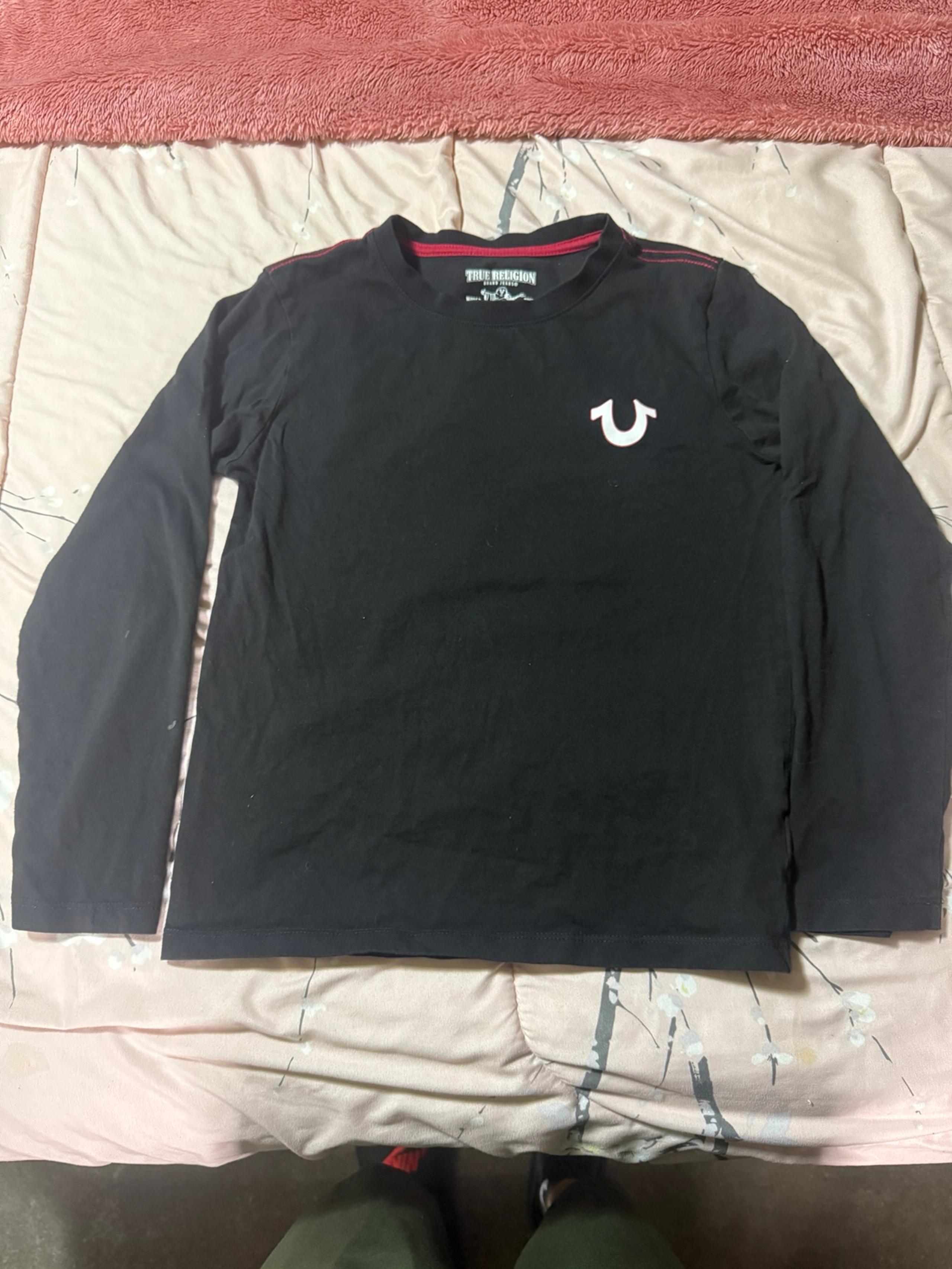 True Religion Black Long Sleeve T-Shirt - Size 10/12