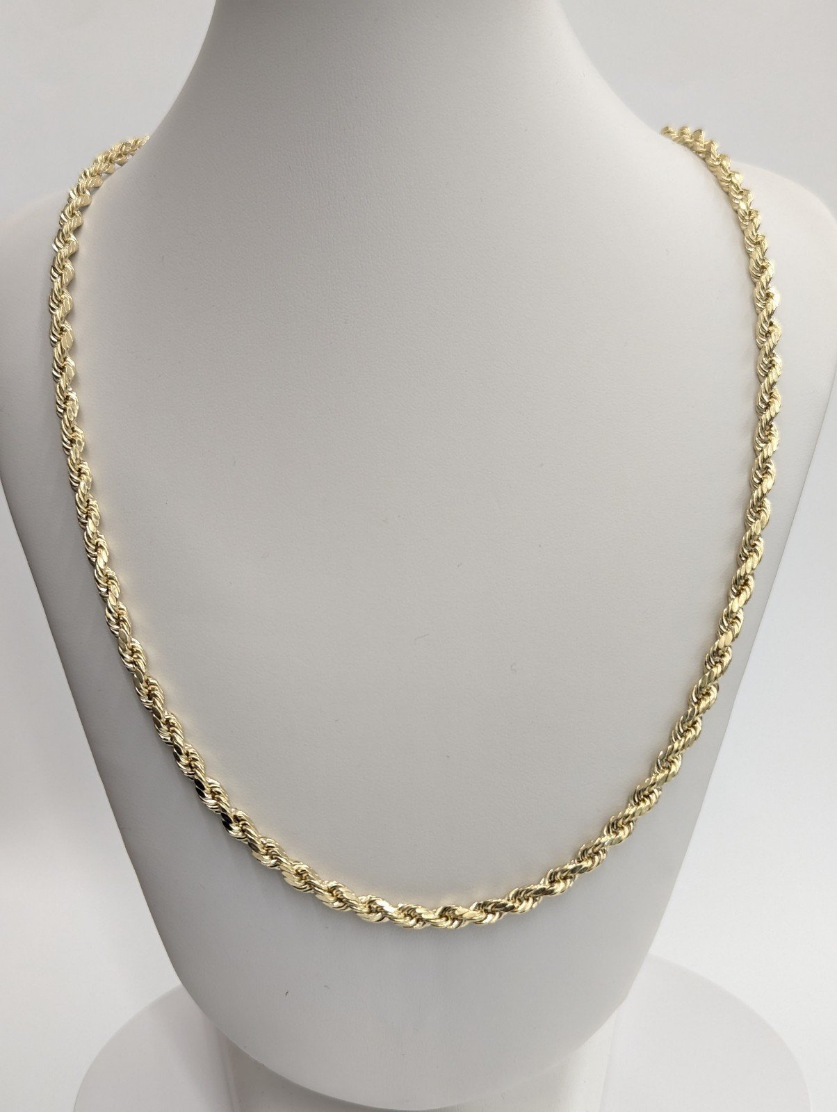 14kt Real Gold Rope Chain 4mm 26 Inches