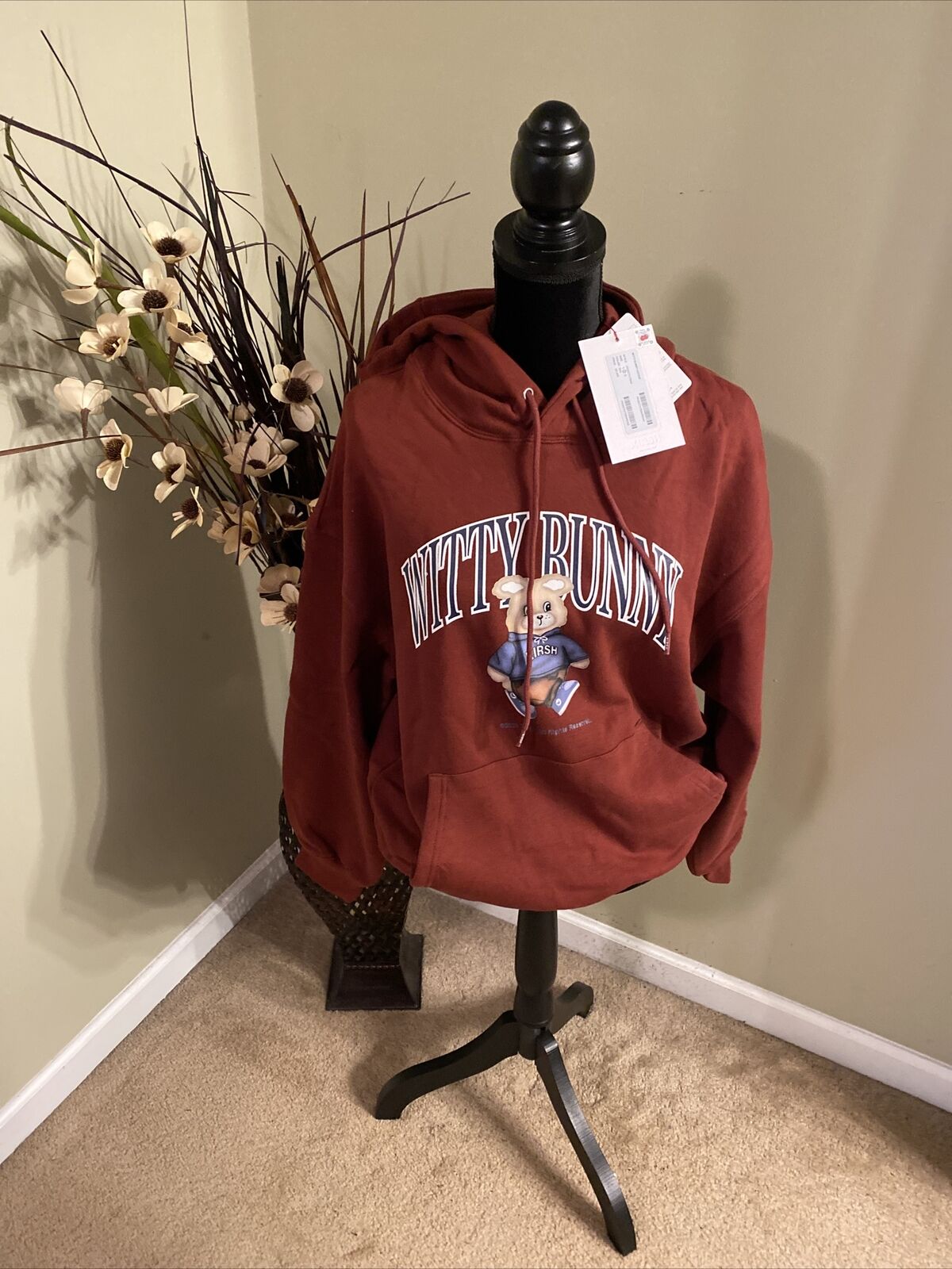 NEW Kirsh rabbit Artist Sweatshirt￼ Streetwear XL /2 red unsex