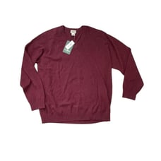 Men’s Burgundy Sweater 100% wool LL Bean NWT XXL