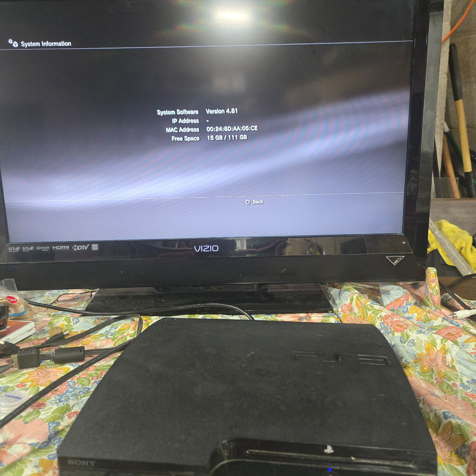 Playstation 3 slim 120 gb console only