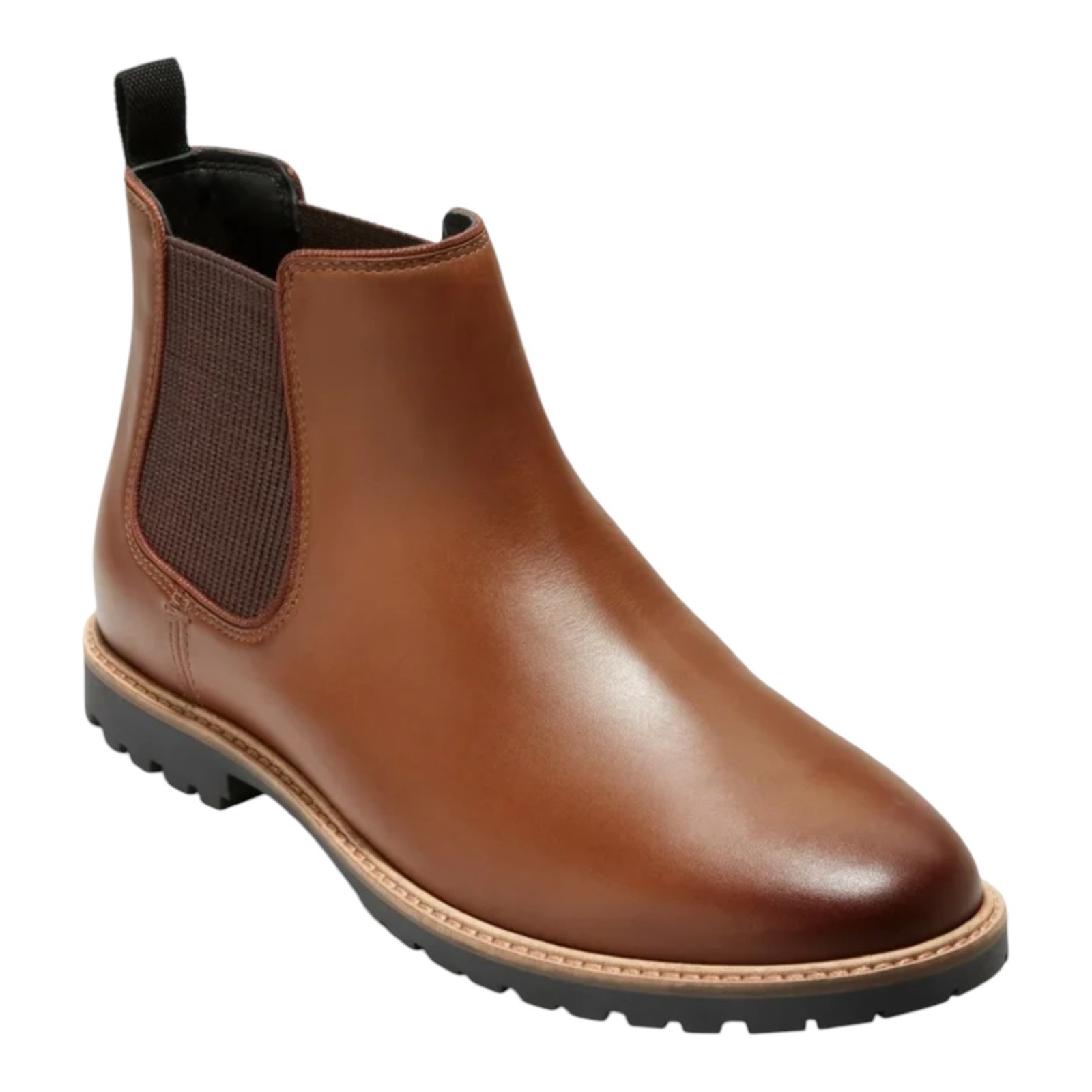 Cole Haan Men's Midland Water Resistant Lug Sole Chelsea Boots Tan Size 9