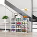 12 Pack Shoe Storage Bins, Clear Plastic Stackable Shoe Organizer for Closet