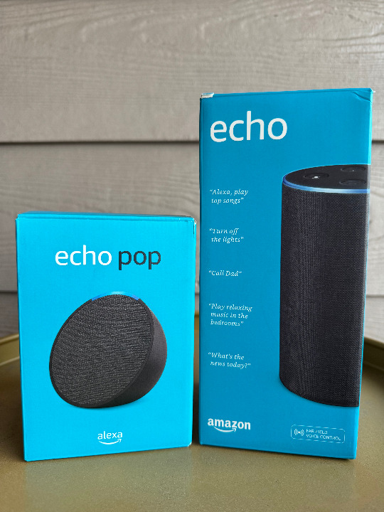 Amazon Echo (2nd Gen) & Echo Pop Bundle – Alexa Smart Speakers