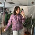Zara Paisley Print Shawl Neck Long Sleeve Top Purple Size Small