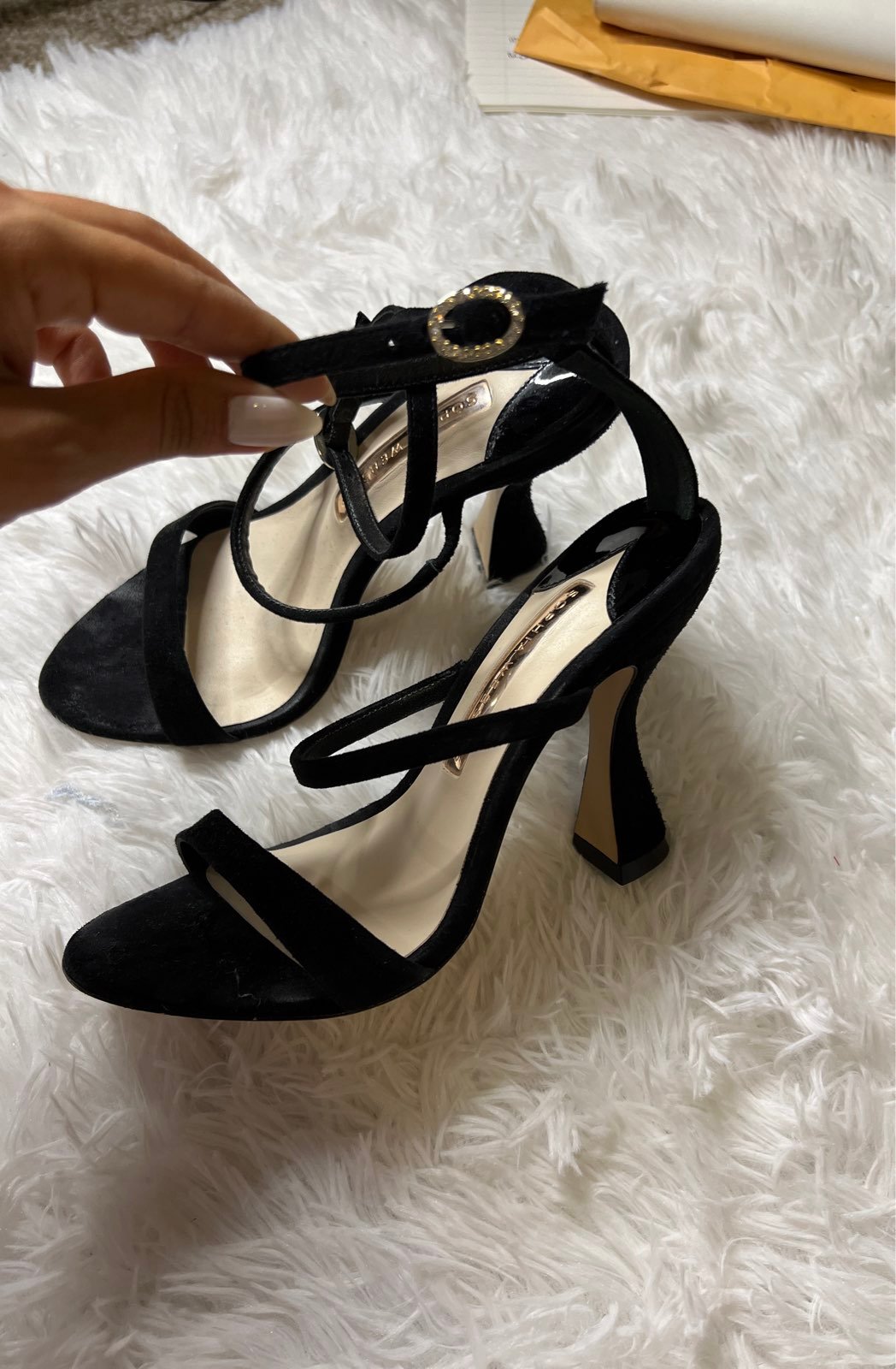 sophia webster black heels sandals size 5