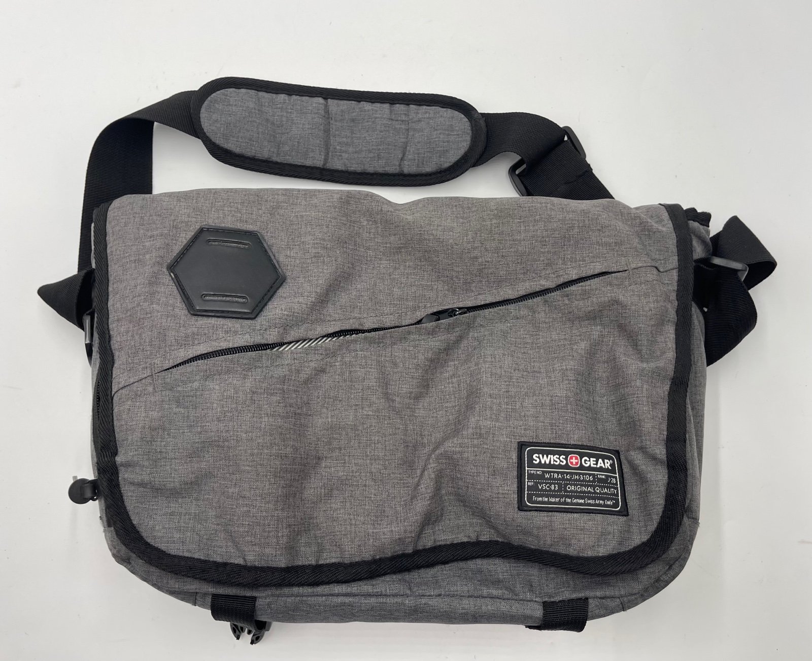 SWISSGEAR Travel Crossbody Flap Gray Bag Messenger Shoulder Strap