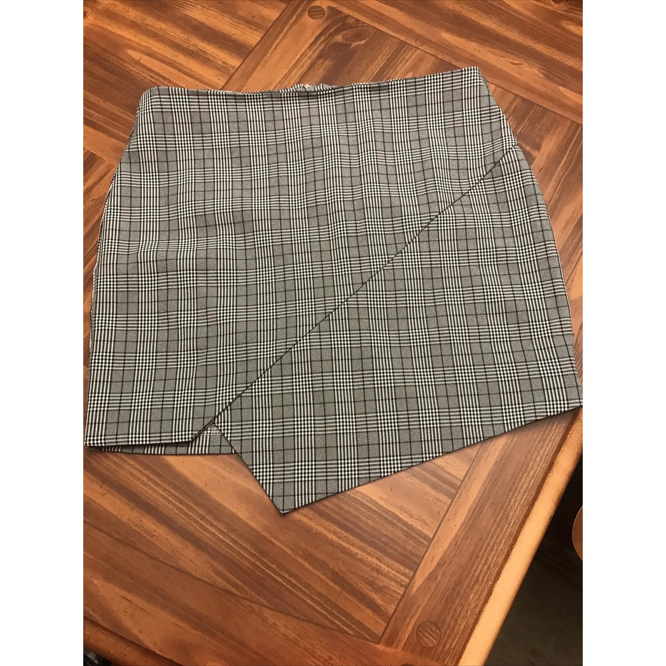 Tobi Large Black White Plaid School Girl Mini Skirt