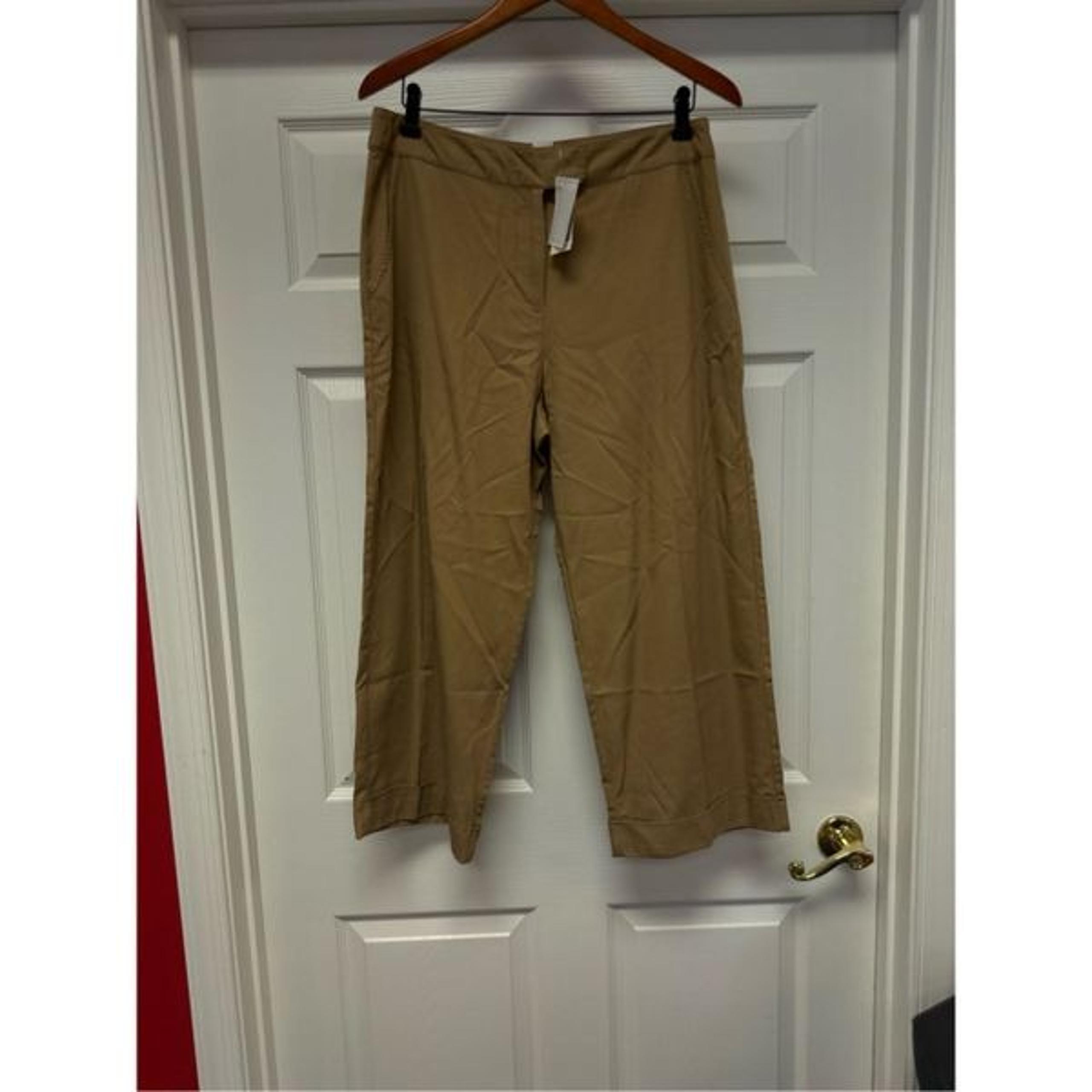 Orvis Tan Cuffed Cropped Tencel Pants sz 12 NWT