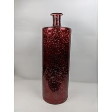 Vtg Vidrios San Miguel Recycled Glass Tall Vase 30 Red Maroon Handmade Spain