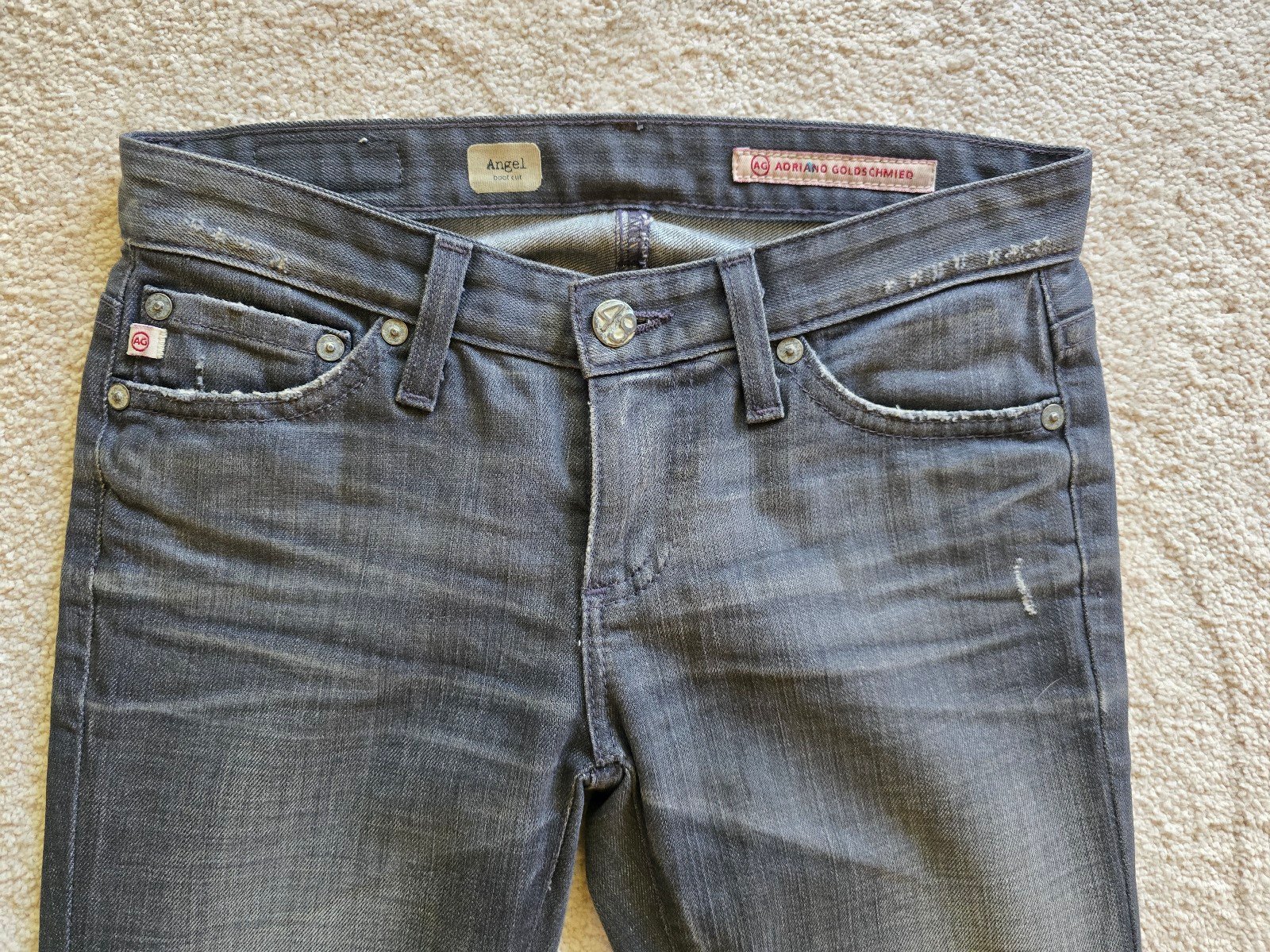 AG ADRIANO GOLDSCHMIED Angel Grey Boot Cut Jeans 24R