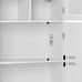 NEW Bathroom Floor Cabinet, Storage Wood Kitchen Cupboard w/Glass Doors White