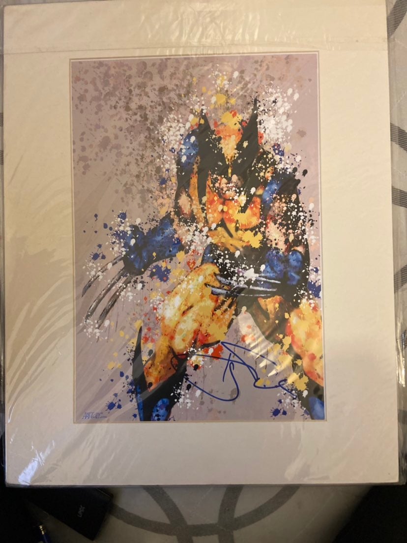 Hugh Jackman autographed Wolverine phote
